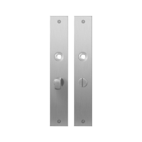 GPF1100.27 flat backplate rectangular bathroom 55/8 normal knob satin stainless steel