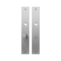 GPF1100.27 flat backplate rectangular bathroom 63/8 big knob satin stainless steel