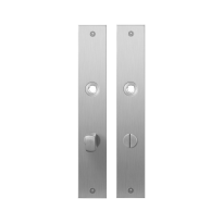 GPF1100.27 flat backplate rectangular bathroom 72/8 normal knob satin stainless steel