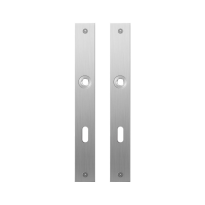 GPF1100.28 flat backplate rectangular lock 72 satin stainless steel