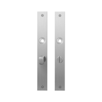 GPF1100.28 flat backplate rectangular bathroom 55/8 normal knob satin stainless steel