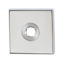 GPF1100.42L Rose 50x50x8mm polished stainless steel left turning