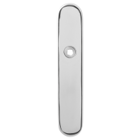 GPF1100.60 long backplate rounded lock 57 polished stainless steel