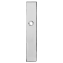 GPF1100.65 long backplate rectangular blind polished stainless steel