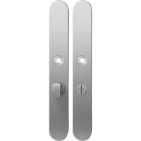 GPF1100.70 long backplate XL rounded bathroom 57/5 big knob satin stainless steel