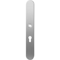 GPF1100.70R long backplate XL rounded 55PZ right handed satin stainless steel
