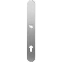 GPF1100.70R long backplate XL rounded 92PZ right handed satin stainless steel