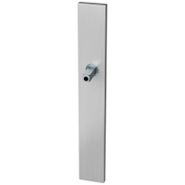 GPF1100.75.401 long backplate XL rectangular lock 56 satin stainless steel with welded knob fastener