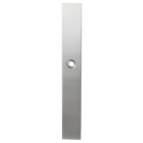 GPF1100.75 long backplate XL rectangular bathroom 55/8 big knob satin stainless steel