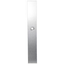 GPF1100.75R long backplate XL rectangular blind right handed satin stainless steel