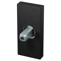 GPF1101.61.0400 Rose 70x32x10mm black with welded knob fastener 