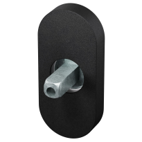 GPF1104.61.0400 Rose 70x32x10mm black with welded knob fastener 
