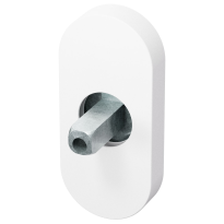 GPF1104.62.0400 Rose 70x32x10mm white with welded knob fastener 