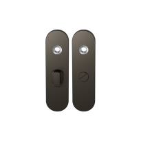 GPF1110.A1 short backplate rounded bathroom 55/8 big knob Dark blend
