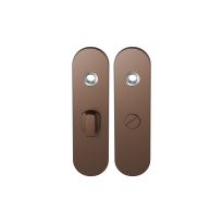 GPF1110.A2 short backplate rounded bathroom 55/8 big knob Bronze blend