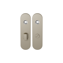 GPF1110.A4 short backplate rounded bathroom 63/8 big knob Champagne blend