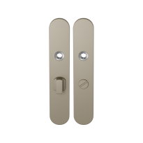 GPF1120.A4 long backplate rounded bathroom 57/5 big knob Champagne blend