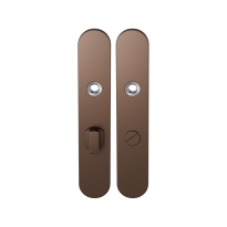 GPF1120.A2 long backplate rounded bathroom 63/8 big knob Bronze blend