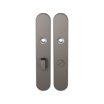 GPF1120.A3 long backplate rounded bathroom 63/8 big knob Mocca blend