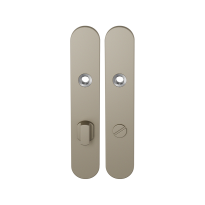 GPF1120.A4 long backplate rounded bathroom 72/8 big knob Champagne blend