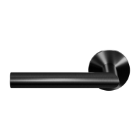 GPF115VRP5 PVD Black door handle on rose pointing left