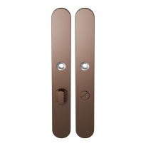 GPF1170.A2 long backplate rounded bathroom 63/8 big knob Bronze blend