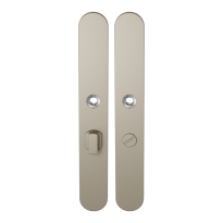GPF1170.A4 long backplate rounded bathroom 57/5 big knob Champagne blend