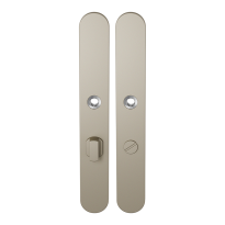 GPF1170.A4 long backplate rounded bathroom 63/8 big knob Champagne blend