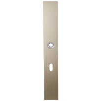 GPF1175.A4L long backplate rectangular lock 56 left handed Champagne blend