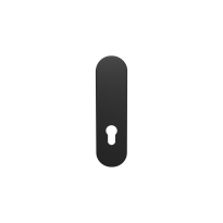 GPF1210.61L/R short backplate rounded 72PZ without leverhole left-/ right handed black