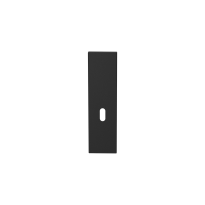 GPF1215.61L/R short backplate rectangular lock 56 without leverhole left-/ right handed black