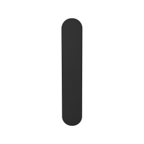 GPF1220.61L/R long backplate rounded blind without leverhole left-/ right handed black