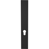GPF1275.61L/R  long backplate XL rectangular 55PZ without leverhole left-/ right handed black