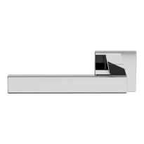 GPF1308.49-02L Zika door handle on square rose pointing left 50x50x8mm