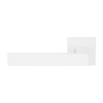 GPF1308.62-02 Zika door handle white on square rose 50x50x8mm
