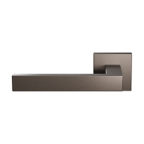 GPF1308.A1-02L Zika door handle Dark blend on square rose pointing left 50x50x8mm