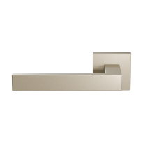 GPF1308.A4-02L Zika door handle Champagne blend on square rose pointing left 50x50x8mm