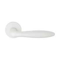 GPF1314.62-00 white Rangi door handle on rose 50x8mm
