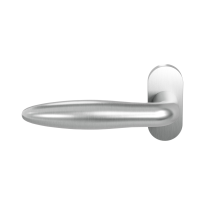 GPF1315.09-04L Pepe door handle on rose pointing left 70x32x10mm