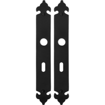 GPF6100.25 long backplate lock 56 wrought iron black