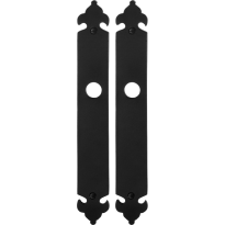 GPF6100.25 long backplate blind wrought iron black