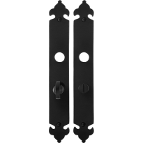 GPF6100.25 long backplate bathroom 55/8 wrought iron black