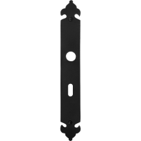 GPF6100.25L/R long backplate lock 56 links-/ right handed wrought iron black