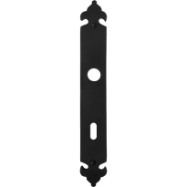 GPF6100.25L/R long backplate lock 72 links-/ right handed wrought iron black