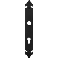 GPF6100.25L/R long backplate 72PZ links-/ right handed wrought iron black