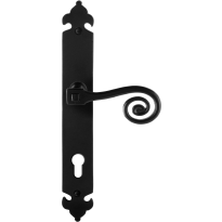 GPF6200.60R Kera door handle on long plate pointing right 291x41x4mm