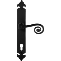 GPF6200.60R Kera door handle on long plate pointing right 291x41x4mm