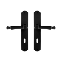 GPF6210.60 Mela door handle on plate 238x41x4mm