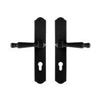 GPF6210.60 Mela door handle on plate 238x41x4mm