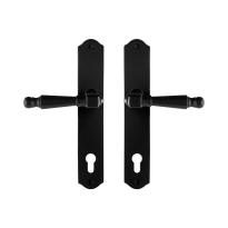 GPF6210.60 Mela door handle on plate 238x41x4mm